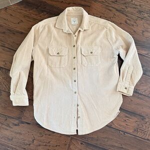 Billabong So Stoked Corduroy Shacket Beige Corduroy Jacket